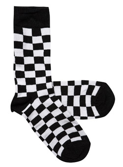 Burton 1 Pack Black and White Check Socks