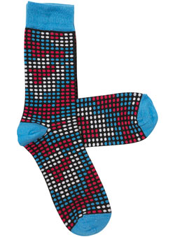 Burton 1 Pack Blue Pixel Spots Socks