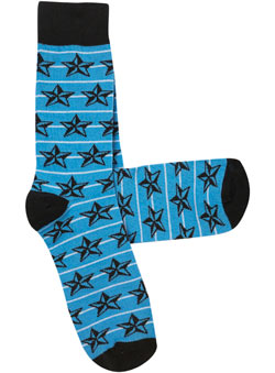 Burton 1 Pack Blue Star Stripe Socks