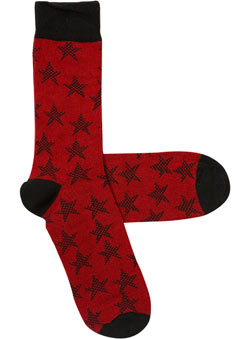 Burton 1 Pack Red Pixel Star Socks