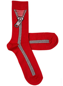 Burton 1 Pack Red Zip Socks
