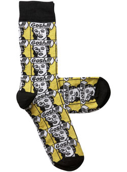 Burton 1 Pack Yellow Gosh Comic Socks