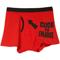 1 Pair `lick To Enlarge`Humour Trunks