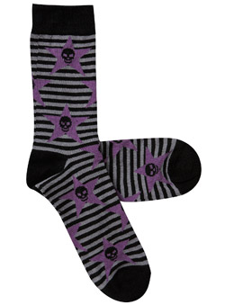 Burton 1 Pair of Skulls and Stripes Socks