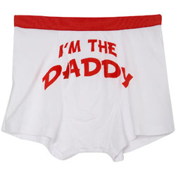 1 Pair Red `` The Daddy`Printed Trunks
