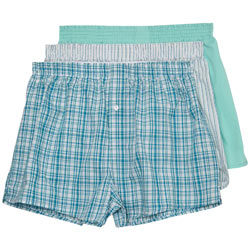 Burton 3 Pack Aqua Woven Boxers