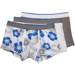 3 Pack Grey Hibiscus Trunks