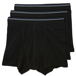 Burton 3 Pack of Black Trunk Underwear