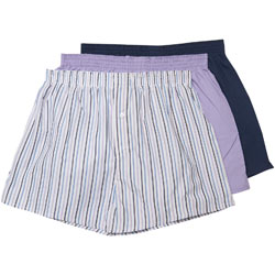 3 Pack Purple Woven Boxers
