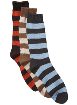 Burton 3Pk Mixed Bold Stripe Socks