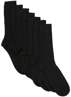 Burton 7PK Black Rib Socks
