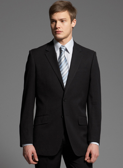 Burton Basic Black Pinstripe Suit Jacket
