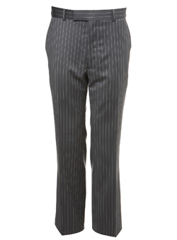Burton Ben Sherman Grey Chalk Stripe Trousers