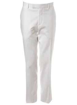 Burton Ben Sherman White Twill Suit Trousers