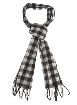 Burton Black / White Check Scarf