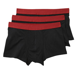 Burton Black 3 Pack Men` Hipsters Trunk Underwear