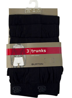 Black 3 Pack Trunks