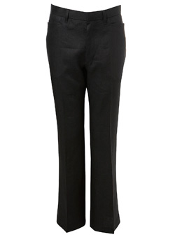 Burton Black 5 Pocket Linen Smart Trousers