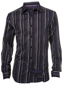 Burton Black and Purple Tailored Stripe