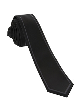 Burton Black And Silver Striped Tie