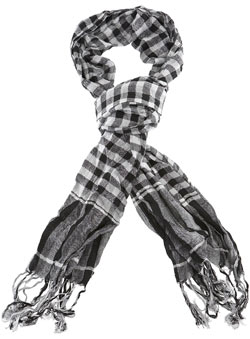 Black And White Check Scarf