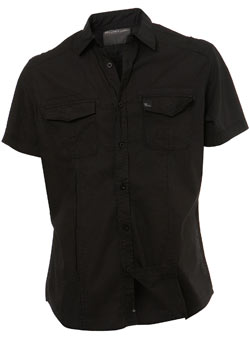 Burton Black Badged Fitted Shirt
