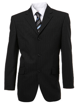 Black Ben Sherman Stripe Suit Jacket
