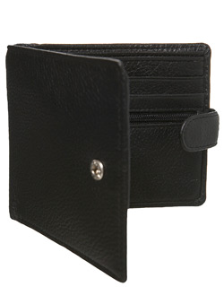 Burton Black Bifold Leather Wallet