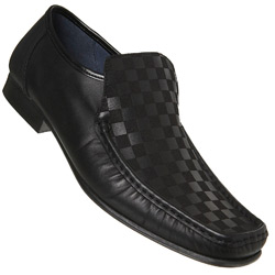 Burton Black Checkerboard Lazer Loafer