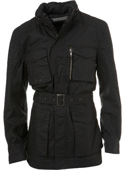 Burton Black Coated Cotton 4 Pocket Jacket