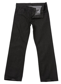 Burton Black Coated Straight Denim Jean