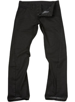 Black Coated Twisted Jeans