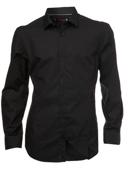 Burton Black Cotton Tailored Shirt