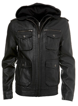 Burton Black Faux Leather Jacket