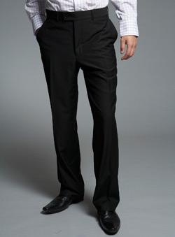Burton Black Flat Front Suit Trousers