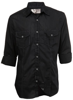 Burton Black Geo Printed Long Sleeve Casual Shirt