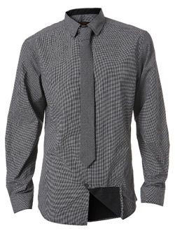 Black Geo Shirt And Tie