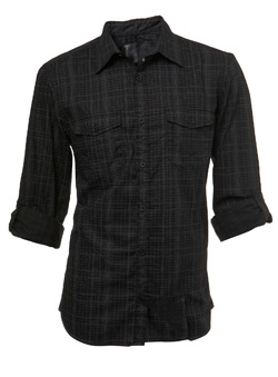 Black Grid Check Shirt