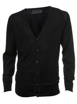 Burton Black Label Black Merino Wool Cardigan