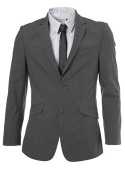 Burton Black Label Grey Luxury Cotton Suit Jacket