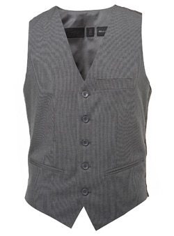 Burton Black Label Grey Luxury Cotton Waistcoat