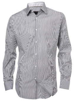 Black Label Grey Striped Luxury Shirt
