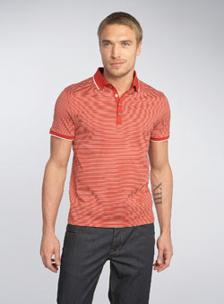 Black Label Red Striped Polo Shirt