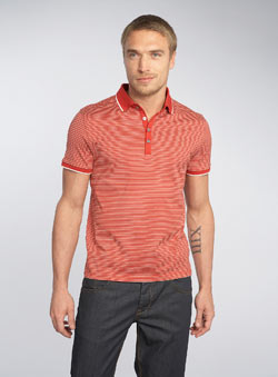 Burton Black Label Red Striped Polo Shirt
