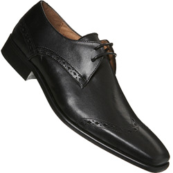 Burton Black Leather Detailed Lace Up Brogue Shoes