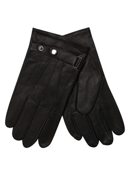 Burton Black Leather Gloves