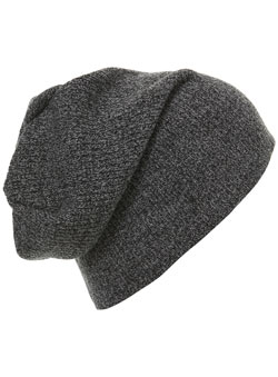 Burton Black Marl Rib Slouch Beanie Hat