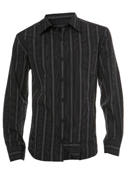 Burton Black Multi Striped Long Sleeve Smart Shirt