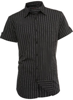 Burton Black Multistripe Fitted Shirt