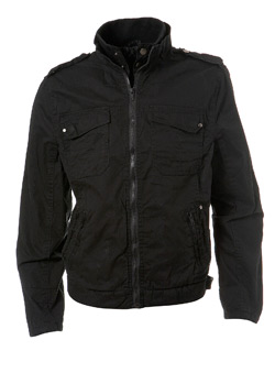 Black Padded Biker Jacket